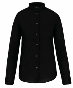 Kariban Ladies Long Sleeve Mandarin Collar Shirt