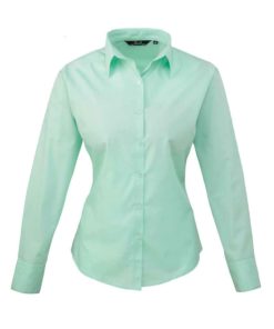 Premier Ladies Long Sleeve Poplin Blouse