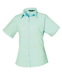 Premier Ladies Short Sleeve Poplin Blouse