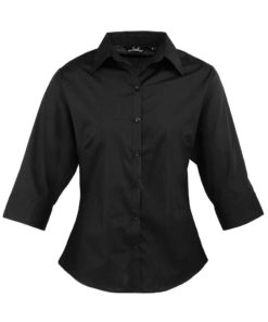 Premier Ladies 3/4 Sleeve Poplin Blouse