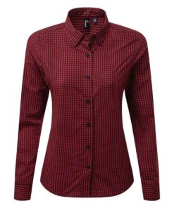 Premier Ladies Maxton Check Long Sleeve Shirt