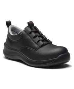 Defend Safety Toe Black Comfortable Safety Work Shoe with Laces